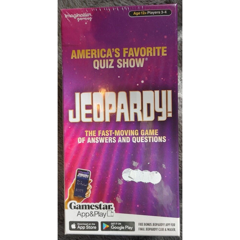 Jeopardy! Card Game, featuring integration with the Gamestar+ app, NIB